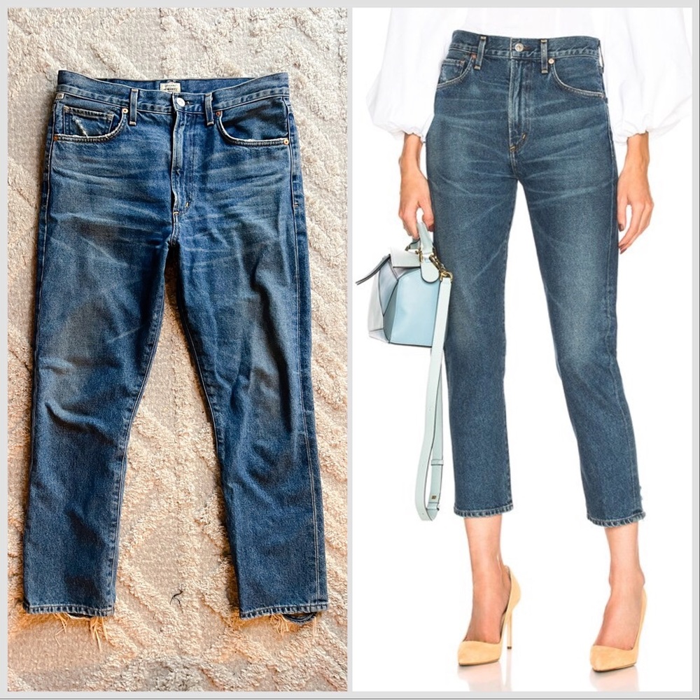 CofH Vintage Dree High-Rise Slim Straight Cropped Jeans 28